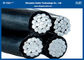 Aluminiumleiter XLPE neutrale isolierte Iecluftbündel-Kabel LV-das obenliegende Isolierkabel AAC/XLPE Phasen-Kabel AAAC