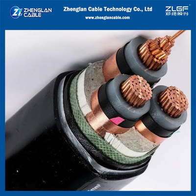 8.7/15kv Stromkabel N2XSBY Cu/Sc/Xlpe/Sc/Cts/Pvc/Sta/Pvc 3x120 DIN VDE 0276-620 HD 620