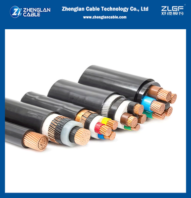 Mittelspannung XLPE isoliertes Stromkabel N2XSY/NA2XSY Kupferdraht/Band PVC-Außenhülle mit Abdeckung DIN VDE 0276-620