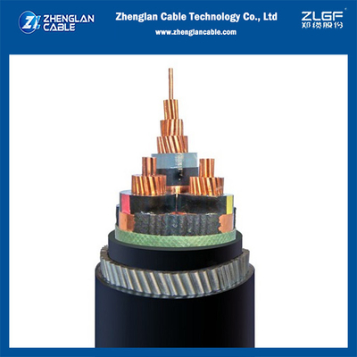 6/10KV Cu/SC/XLPE/SC/CTS/PVC/SWA/PVC 3x95mm2 Medinum Spannungsnetzkabel