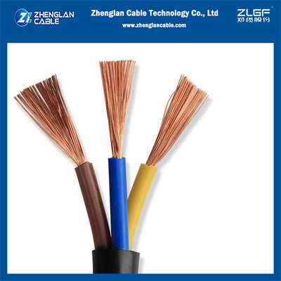 Mehrkernflexibles Kabel aus PVC, isoliert aus PVC, mit Umhüllung IEC 60227/BS EN 50525-2-11 3x2.5mm2 H05VV-F