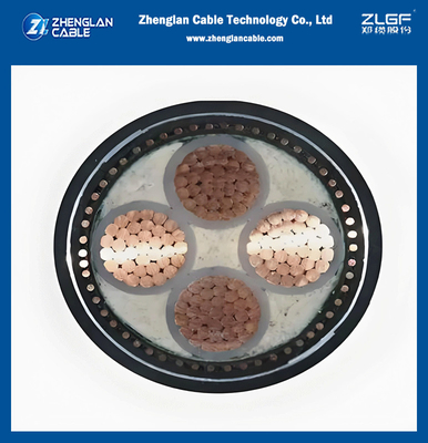 4-adriges Stromkabel 95mm2 CU/AL Leiter Isolierung PVC/XLPE Nennspannung 0,6/1kV und 1,9/3,3kV mit PVC-Isolierung