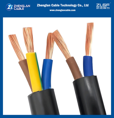 Flexibles PVC-RV-K-Kabel mit Jackett 0,6 / 1KV für die kreisförmige Leiterform in industriellen Umgebungen