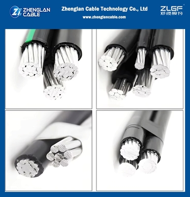 Aufliegendes isoliertes Kabel XLPE 0,6/1kV NFC 33-209 AAC/XLPE+ AAAC /XLPE 3X70mm2+54,6mm2