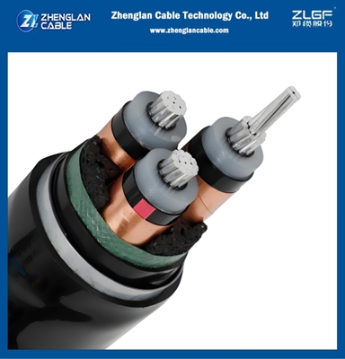 Aluminium-Stromkabel Mittelspannungskabel 8,7/15kv AL/XLPE/CTS/PVC/STA/PVC 3x70mm2 IEC 60502-2