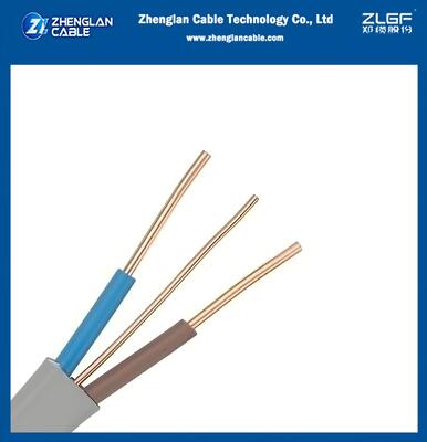 300/500v Twin Electrical Cables with Earth Wire Flat Electrical Wires CU/PVC/PVC with bare earth wire 2x2.5+1.5mm2
