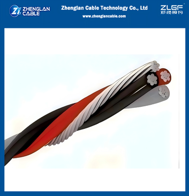 Quadruplex-Aluminiumkabel 3x70+70 mm2 Nacktneutral     AAC/XLPE+AAC 0,6/1kv Aluminiumleiter XLPE Isolierung NBR 8182