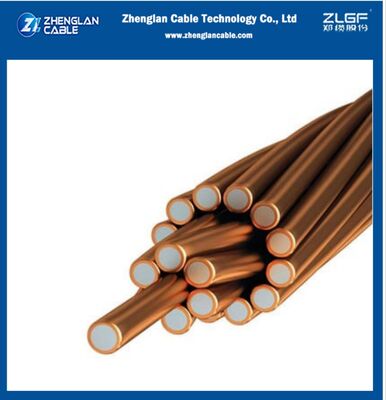 Verbrannte CCS Kupferplattierte Stahldraht Plattiert 40% Leitfähigkeit 2AWG 7/2.59mm