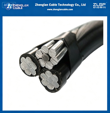 Low Voltage ABC Cable 2x6+6awg Purpura Aluminum Conductor Triplex Overhead Service Drop Cable Wire