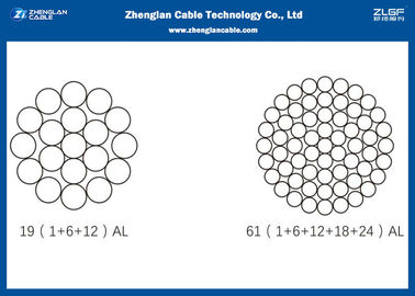 Obenliegendes bloßes Aluminiumstromkabel, Standard-Code Iecs 61089 Leiter 18.4mm2 AAAC: 16-1250