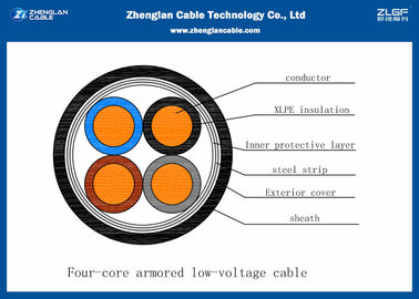 isoliertes 0.6/1KV XLPE, Stahlband gepanzertes PVC umhüllte Stromkabel (N2XBY/NA2XBY/STA) /underground/(CU/PVC/XLPE)