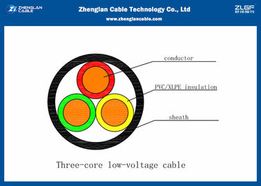 Nominaler Abschnitt: 3*1.5~3*400mm ² 0.6/1KV LV 3C Stromkabel (Unamoured, PVC umhüllte Kabel (CU/PVC/LSZH/NYY/N2XY/NY2Y)