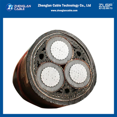 Spannungs-Stromkabel Millivolt-Aluminium-Kabel Tripolar IEC60502-2 6/10KV 3x185mm2 Medinum