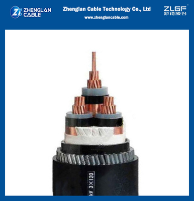 XLPE/PVC Isolier-Kern-Al des LZSH-Jacken-gepanzertes Stromkabel-drei/Cu-Leiter